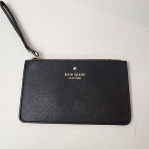 Kate Spade Black Leather Wristlet